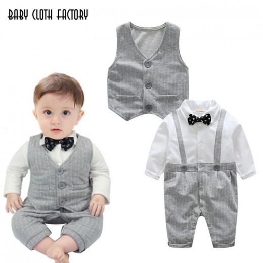 Buy Autumn Fashion Baby boy clothes sets newborn Gentleman Cotton