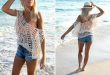 Summer Beachwear Casual Hollow Lace Crochet Swimsuit Bikini Cover Up