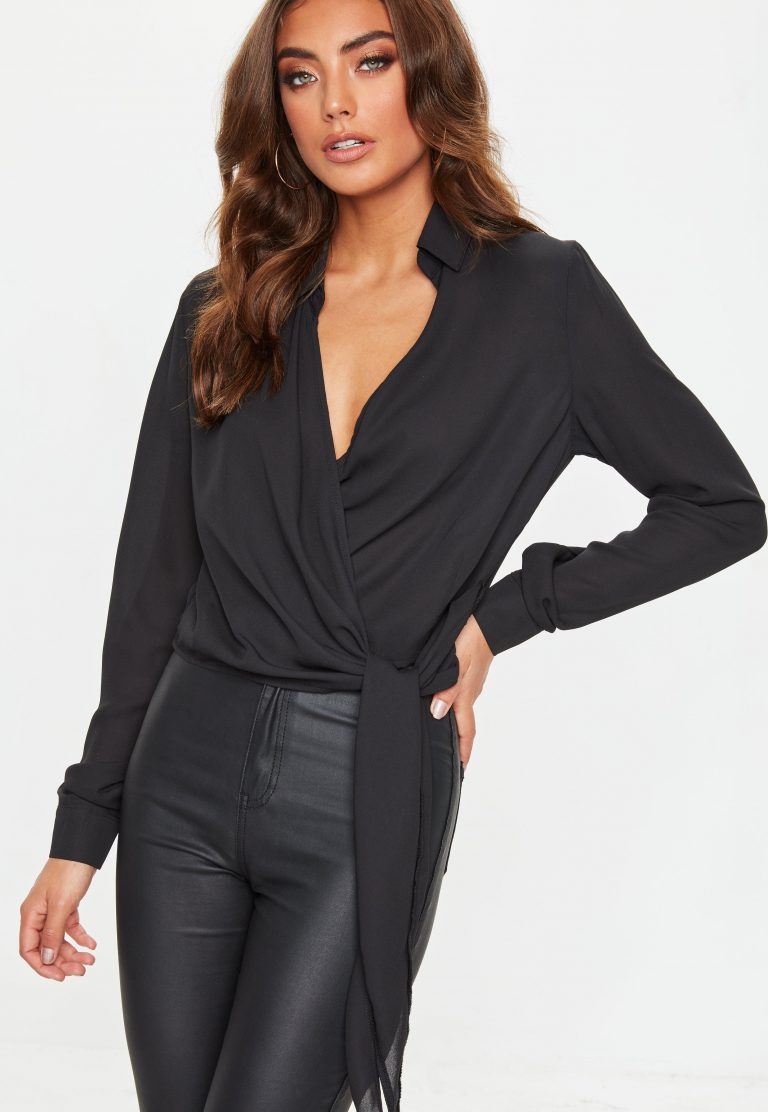 Beautiful look with black chiffon blouse – thefashiontamer.com