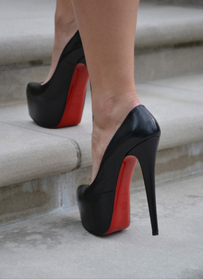 BLACK HEELS WITH RED SOLES on The Hunt