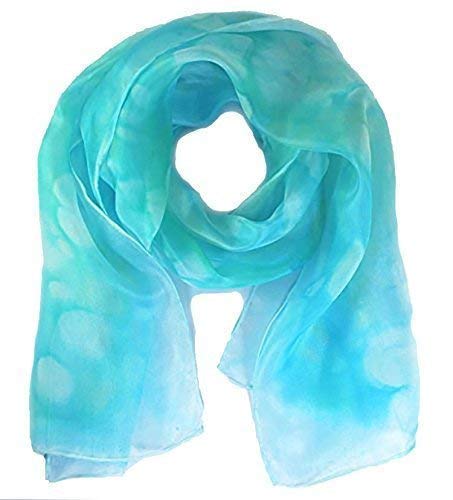 Silk scarf women, blue scarves, Turquoise plus more colours