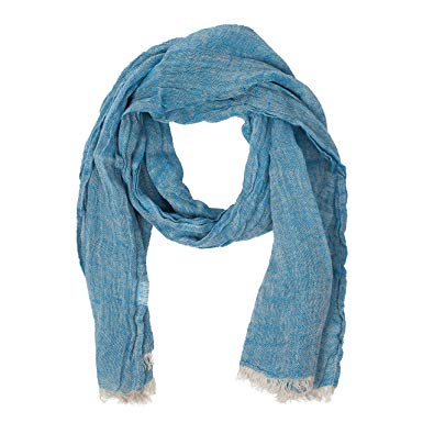 Blue Scarf | 100% Linen Scarf | Scarves For Women | Mens Scarf