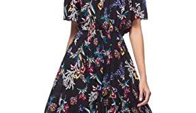 MCEDAR Women's Maxi Causal Bohemian Dress Floral Print Off Shoulder