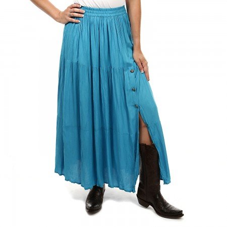 Turquoise Broomstick Skirts