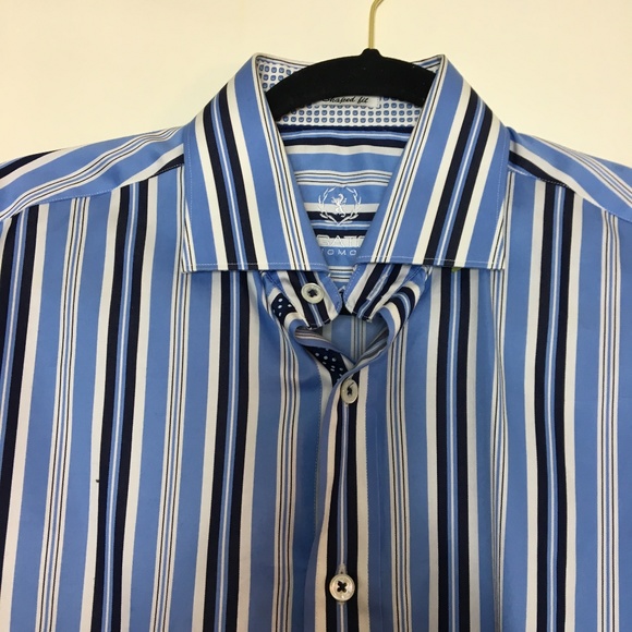 Bugatchi Shirts | Uomo Shirt Mens Striped Multicolor Blue | Poshmark
