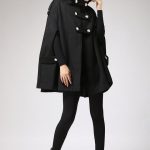 Black cape wool cape cape coat wool cloak womens cape | Etsy