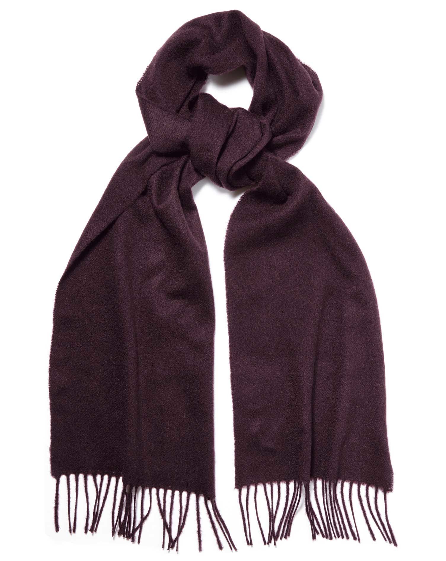 Dark purple cashmere scarf | Charles Tyrwhitt