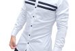 S.N. Men's Cotton Casual Long Sleeves Slim Fit Shirt - MegaShopy