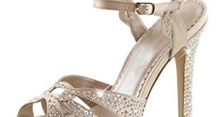 Amazon.com | Summitfashions Womens Champagne High Heels Peep Toe