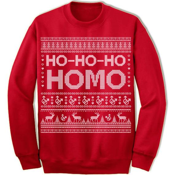 Ho-Ho-Ho Ugly Sweater. Homo Merry Christmas. Gay Christmas | Etsy