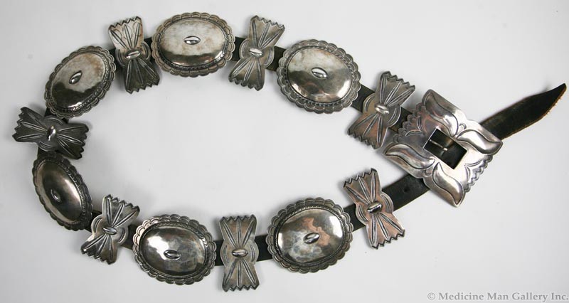 Navajo Guild Silver and Leather Concho Belt | Belts, Buckles