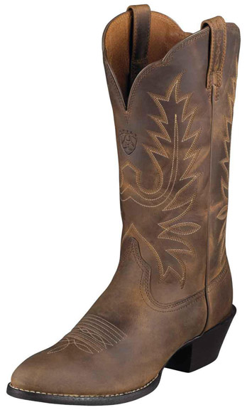 Ariat Women's Heritage Western R Toe Cowboy Boots - Distressed Brown