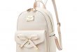 Amazon.com: Girls Bowknot Cute Leather Backpack Mini Backpack Purse