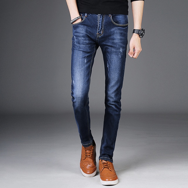 36 27 Denim Pants Men Fashion 2017 New Slim Fit Jeans Men Korean