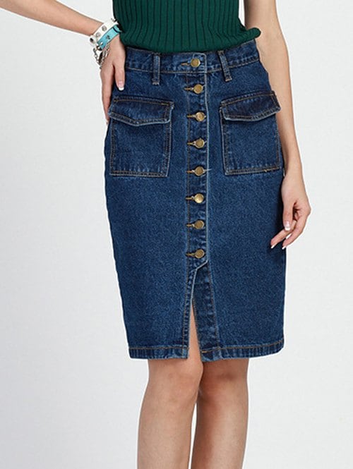 Why denim pencil skirts are
exactly what you need