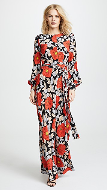 Diane von Furstenberg Waist Tie Maxi Dress | SHOPBOP