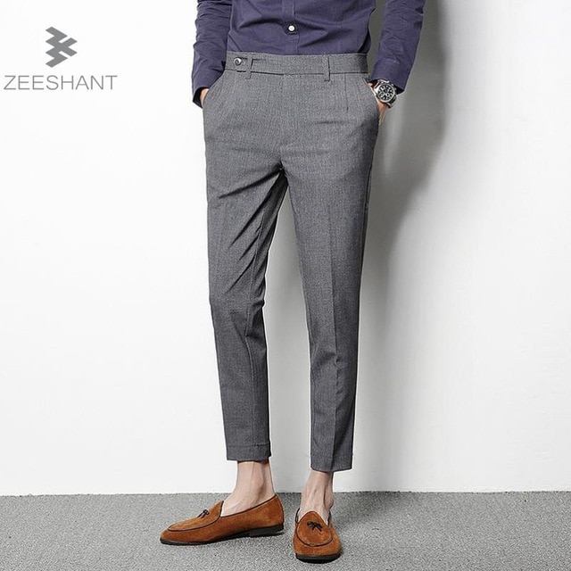 Man Business Pants Men's Suit Pants Thin Line Dress Pants Men Slim
