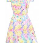 Cute Easter Dress, Pastel Summer Dress, Watercolor Pastel Dress