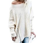 Womens Sweaters Fall Long Sleeve Oversized Loose Side Slit Knitwear