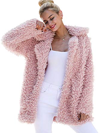 BerryGo Women's Shaggy Long Faux Fur Coat Jacket Outwear at Amazon