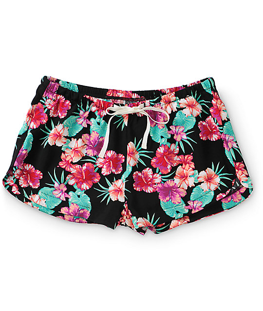 Empyre Carmela Hawaiian Floral Shorts | Zumiez