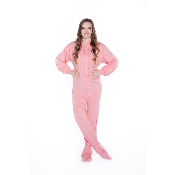 Shop Big Feet PJs Pink Jersey Knit Adult Footie Footed Pajamas with