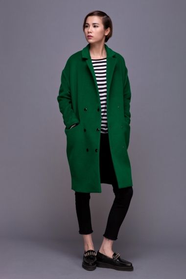 green cocoon coat - $150 | Style | Green wool coat, Fashion, Green coat
