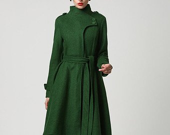 Green coat | Etsy