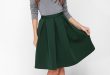 Chic Pleated Skirt - Flared Skirt - Green Skirt - $59.00