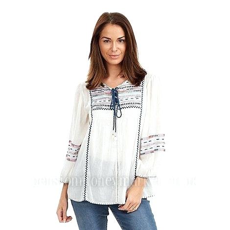 Gypsy Tops Intricate Browns White Chill Out Blouse Clothes For Sale