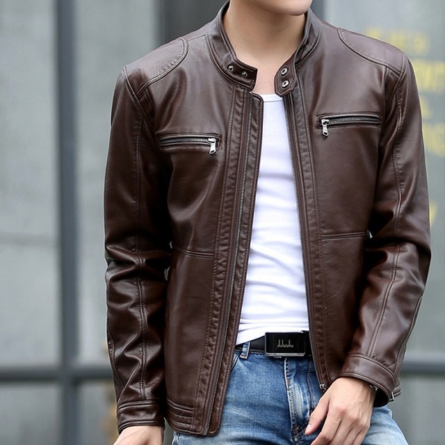 Casual Dark Brown Mens Leather Jacket - The Leather Makers