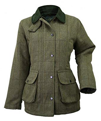 Ladies Tweed Jacket, Green: Amazon.co.uk: Clothing