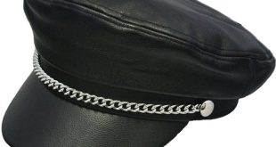 Men's Leather Brando Hats With Chain, USA Made