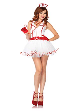 Amazon.com: Leg Avenue Women's 2 Piece Ravishing RN Nurse Costume