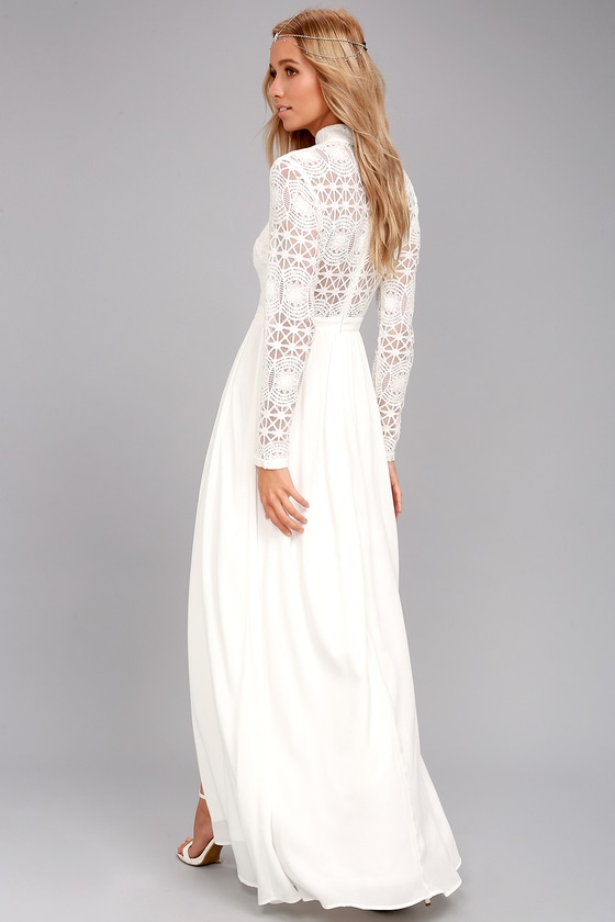 Stunning Lace Dress - White Lace Dress - Lace Maxi Dress