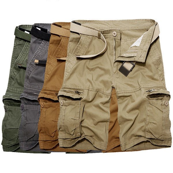 Mens Shorts Military Fashion Loose Big Pockets Style Men Cargo Short