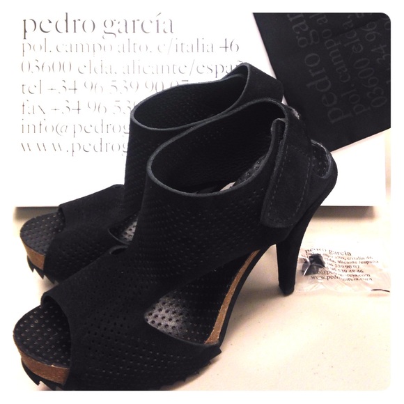 pedro garcia Shoes | Black Petunia Heels | Poshmark