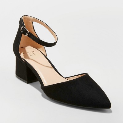 Women's Natalia Microsuede Pointed Toe Block Heeled Pumps - A New