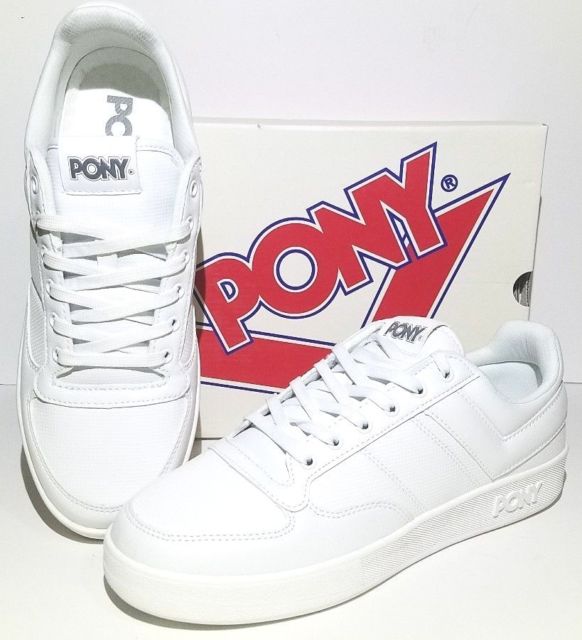 Men's PONY Low Core Sport Casual White Shoes SNEAKERS Size 10 for