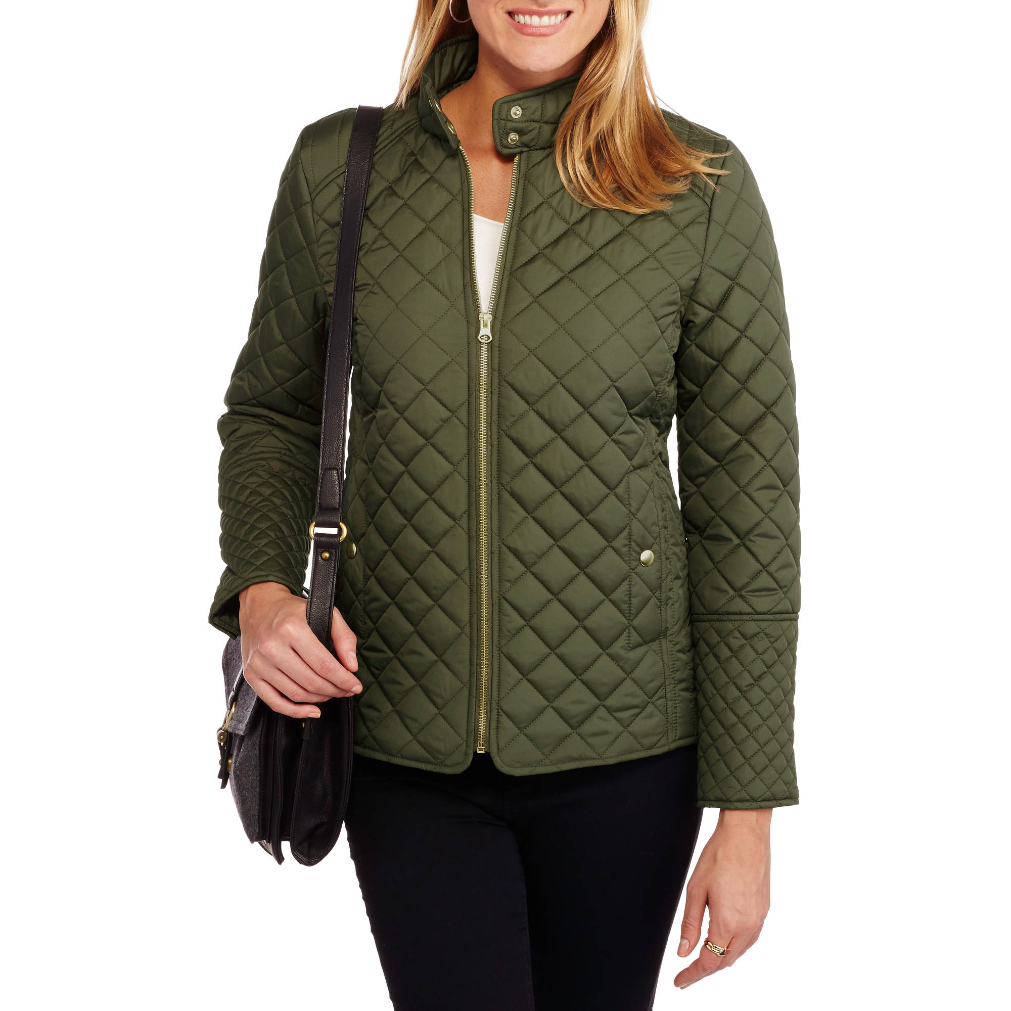 Faded Glory - Women's Quilted Jacket - Walmart.com