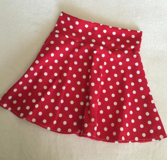 Minnie Mouse Skirt red and white polka dot twirl girls 6 9 12 | Etsy