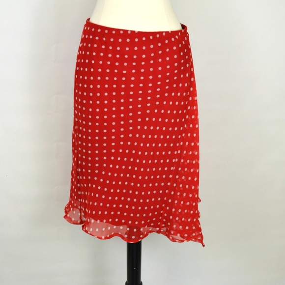 Necessary Objects Skirts | Early 1990s Red And White Polka Dot Skirt