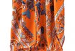 Grace Scarves 100% Silk Scarf, Extra-Large, Beanstalk, Orange at