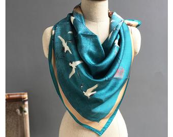 Silk scarf | Etsy