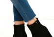 Stylish Black Suede Boots - Fitted Black Booties - Heeled Boots