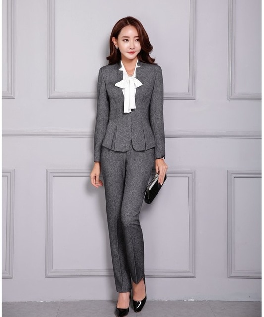 Formal Ladies Pant Suits for Women Business Suits Blazer and Jacket