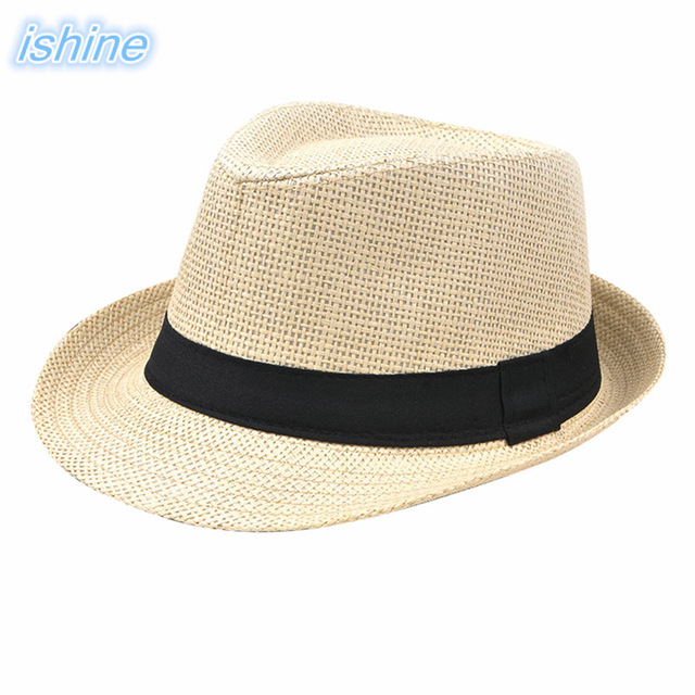 Ishine Man Women Summer Beach Hat Female Casual Panama Jazz Hat Lady