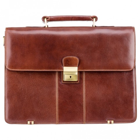 Warwick - Classic Leather Briefcase - Visconti Bags