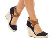 Amazon.com | Ferbia Wedges Shoes for Women Espadrilles Heels Ankle