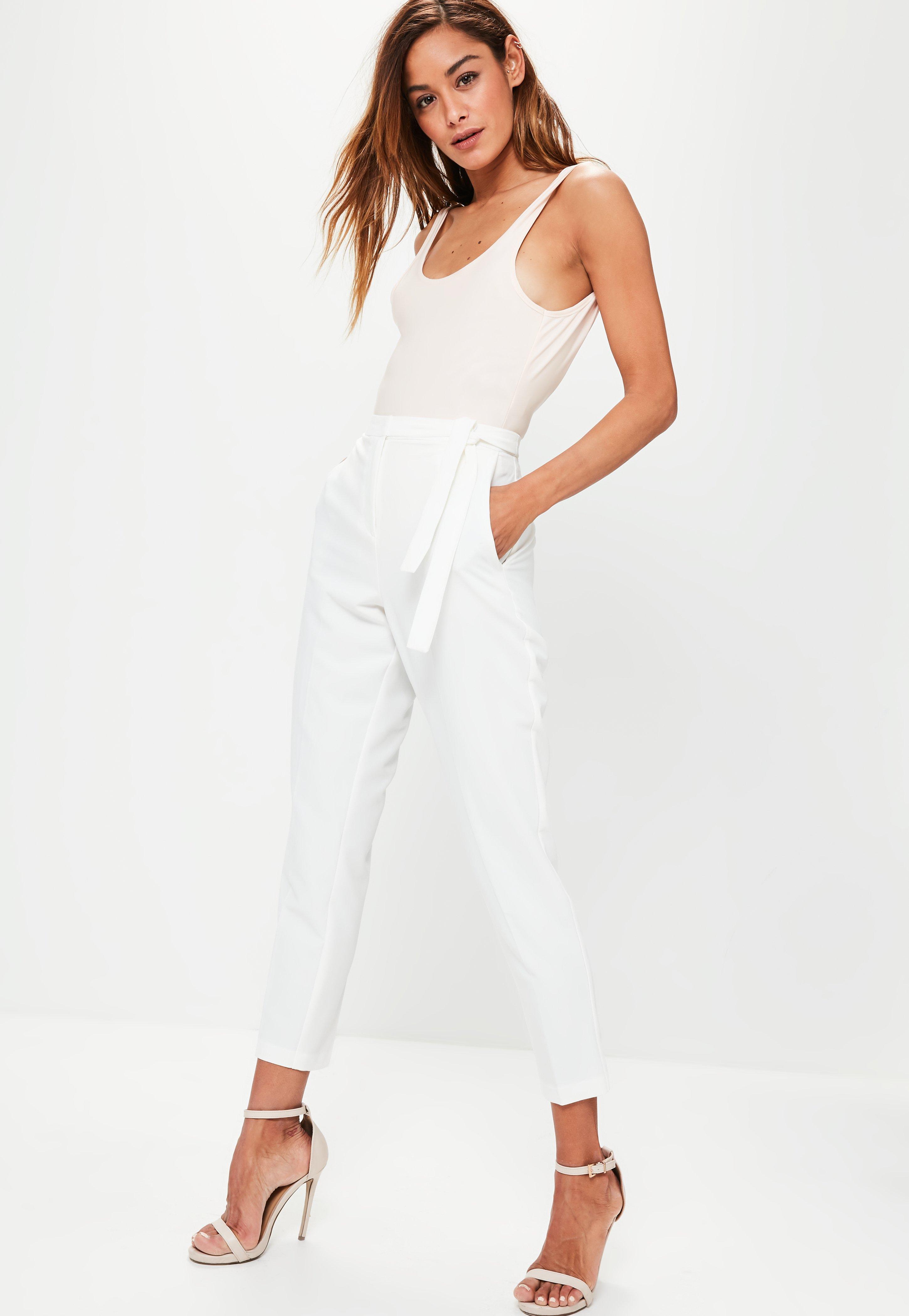 Blue Trousers | Navy & Light Blue Trousers - Missguided